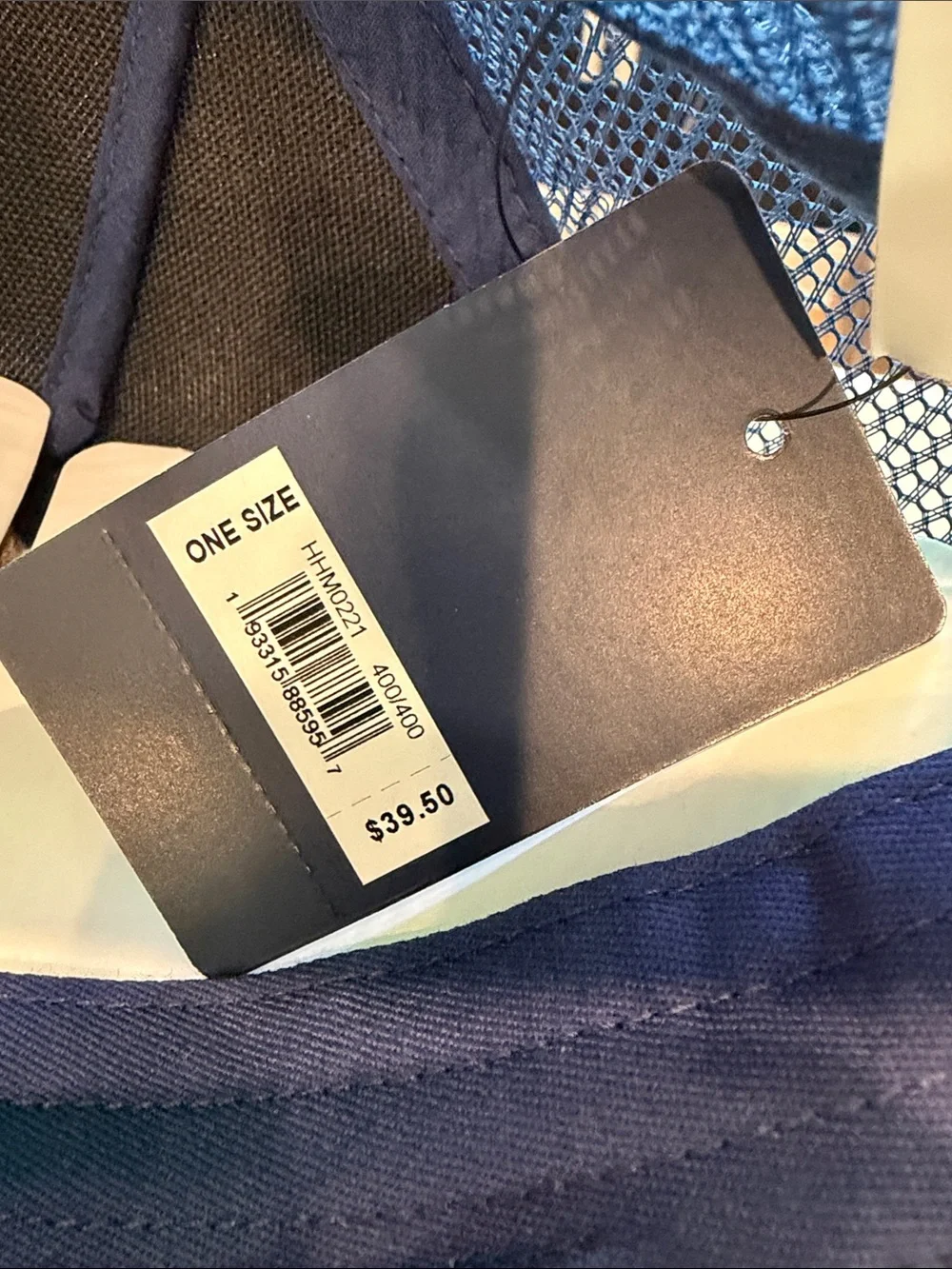 Lucky Brand Navy and Gold Mesh Back Cap